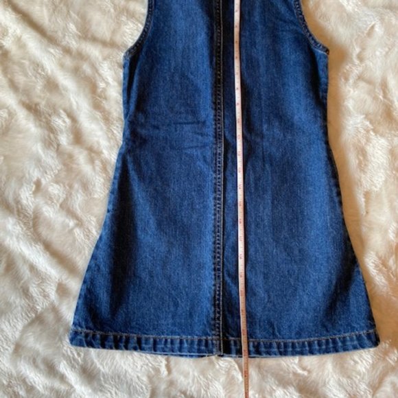2/$55 Gap Blue Denim Sleeveless Dress Girl's Size 4 - Picture 10 of 12
